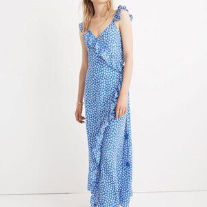 Madewell Ruffled Wrap Maxi Dress in Mini Daisy Size 4
